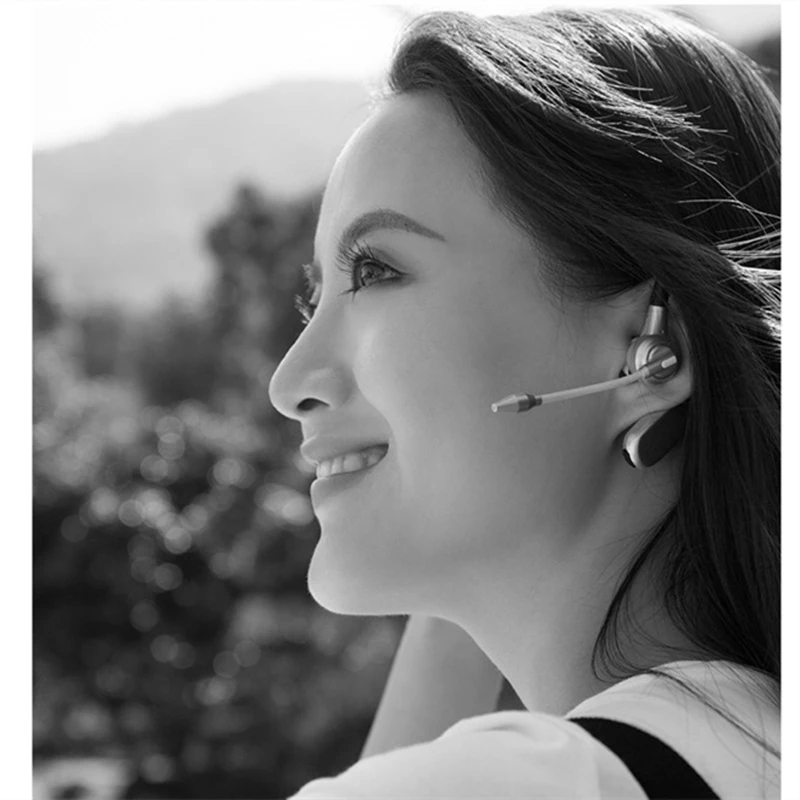 Беспроводная Bluetooth гарнитура AMTERBEST деловая с шумоподавлением наушники двойной