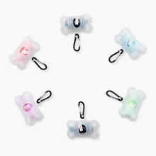 Новые прозрачные мешки для мусора собака Bone Форма отходов Poo диспенсер убирать мешки держатель дело 20 шт./лот