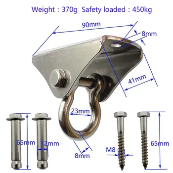 

450kg Yoga Accessories Hanger Hanging Plate Hook Exercise Pendant Sandbag Swing 304 Stainless Steel