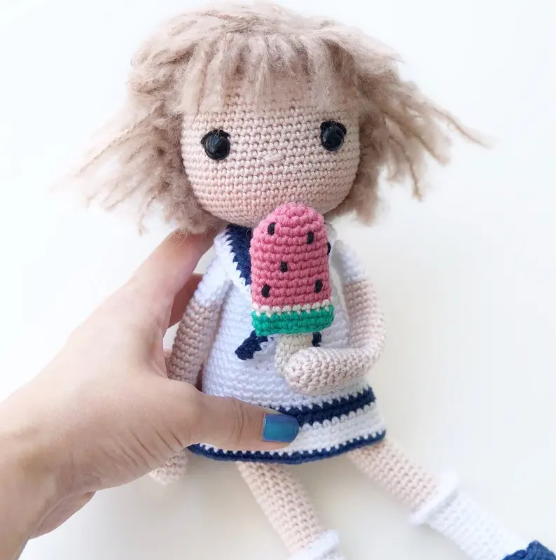 Крючком игрушки amigurumi погремушка ручной работы кукла Номер модели SY128