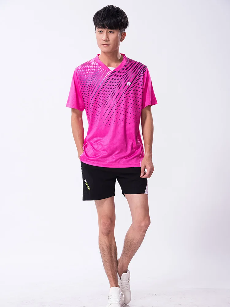 Мужская рубашка для бадминтона Быстросохнущий полиэстер удобная спортивная футболка Джерси Настольный Теннис Пинг свитер Pang Топы ACF370