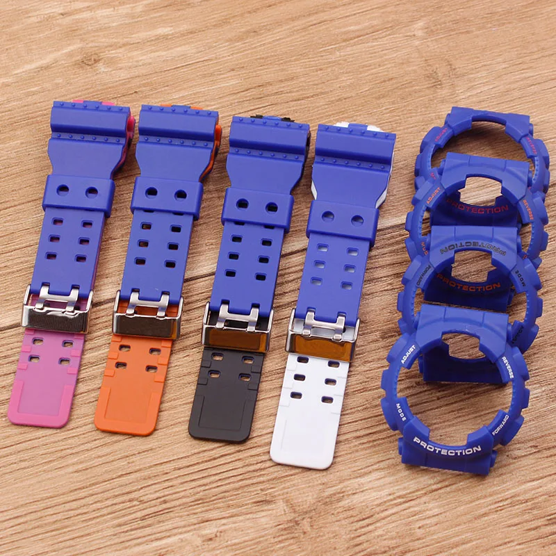Watch Accessories For Casio GSHOCK GA-110 GA-100 GBA400 700 Two-color Multi-color Mixing Strap Men's Women's Watch Strap Watch Accessories For Casio GSHOCK GA-110 GA-100 GBA400 700 Two-color Multi-color Mixing Strap Men's Women's Watch Strap