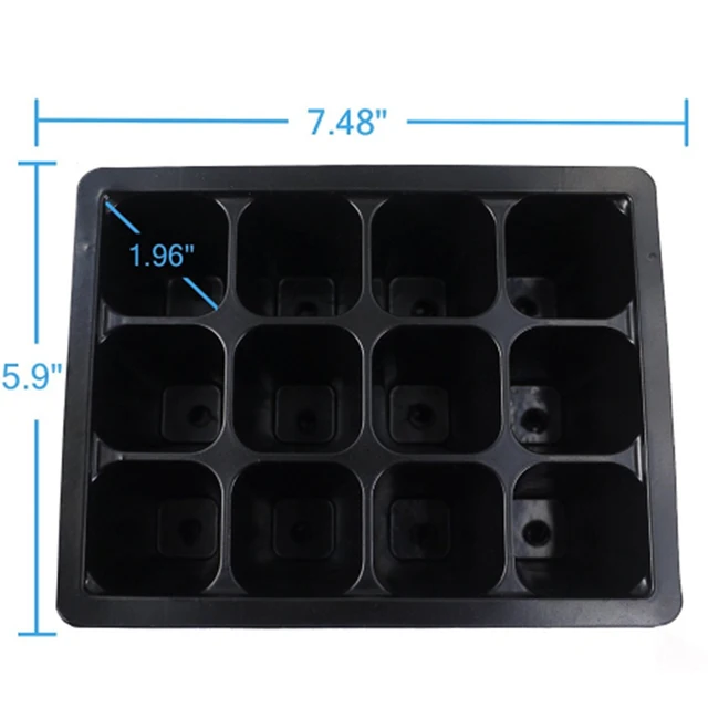 VICTMAX 5 Set 12 Cells Seed Nursery Pot Planting Tray Kit Plant Germination Box With Lid Garden Grow Box