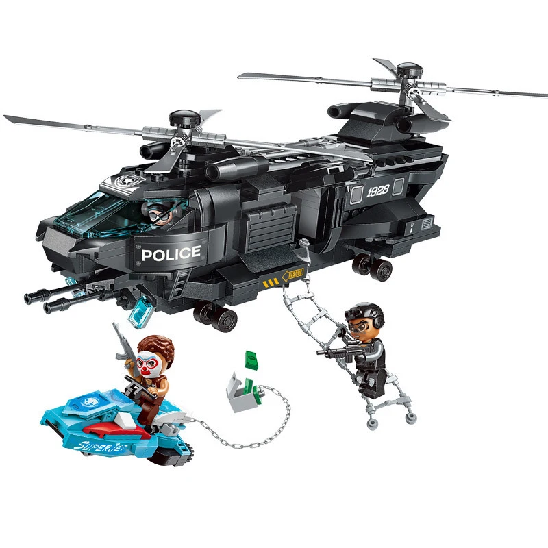 473 шт. детские строительные блоки игрушка Совместимость с legoingly city Police gunship