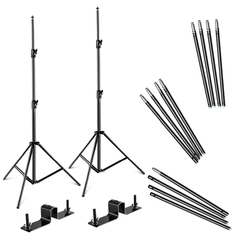 

Neewer Photography Backdrop Support System with Carrying Case-Maximum 8.8x10 feet/2.7x3 meters for Muslin/Paper/Canvas Backdrops
