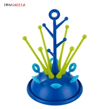 Baby Bottle Drying Rack Pacifier Nipple Drier Cute Tree Shape Cups Holders Infant Feeding Shelf Detachable Easy Clean T0508