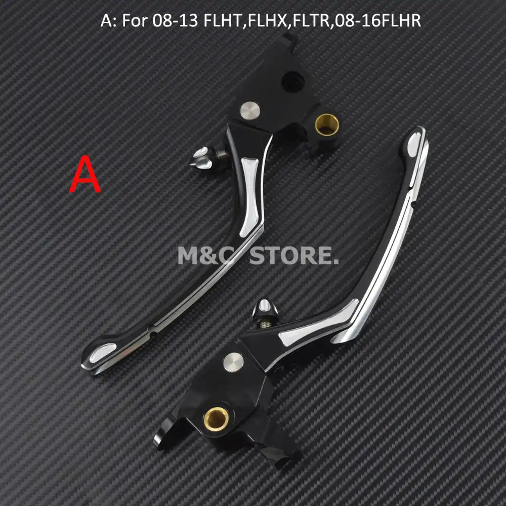 Brake Clutch Hand Lever Chrome Handle Levers Aluminum For Harley Sportster XL 883 1200 Dyna Softail Fat Boy Touring Road King Street Glide