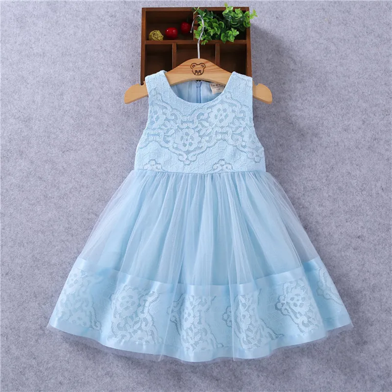 Кружевное платье-пачка принцессы с цветочным рисунком для маленьких девочек платье на свадьбу, крестины, Сетчатое платье Одежда для девочек, детская праздничная одежда 3 цвета, От 3 до 7 лет