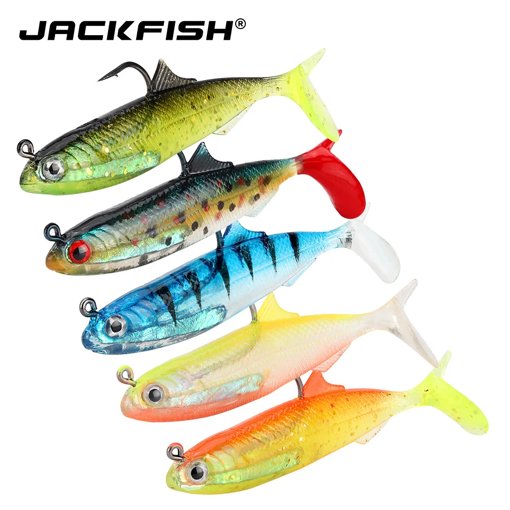 JACKFISH мягкая свинцовая рыболовная приманка С рыболовным крюком 10 см/12 г ПВХ Мягкая приманка для рыбалки искусственная приманка Рыболовная Снасть