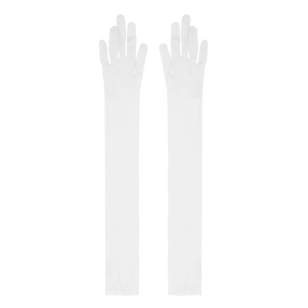 1 пара, модные женские сетчатые прозрачные перчатки, великолепные эластичные длинные женские перчатки на весь палец, варежки для защиты от солнца - Цвет: White