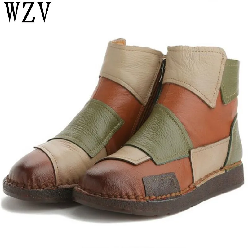 

Hot Sale Shoe Martin Boots Genuine Leather Ankle Shoes Vintage Casual Shoes Brand Design Retro Handmade Women Boots Lady C264