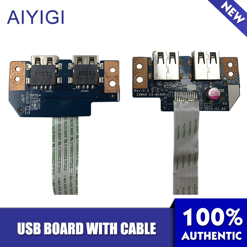 AIYIGI 100% абсолютно новый USB доска с кабелем для Acer Aspire E5 521 571 Плата LS B162P аксессуары
