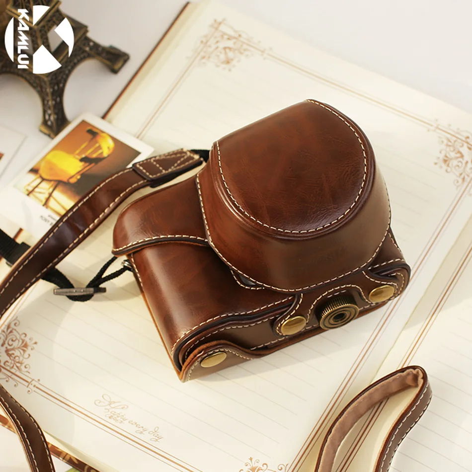 PU Leather Camera Bag Camera Case Cover Pouch for Sony A5000 ILCE 5000