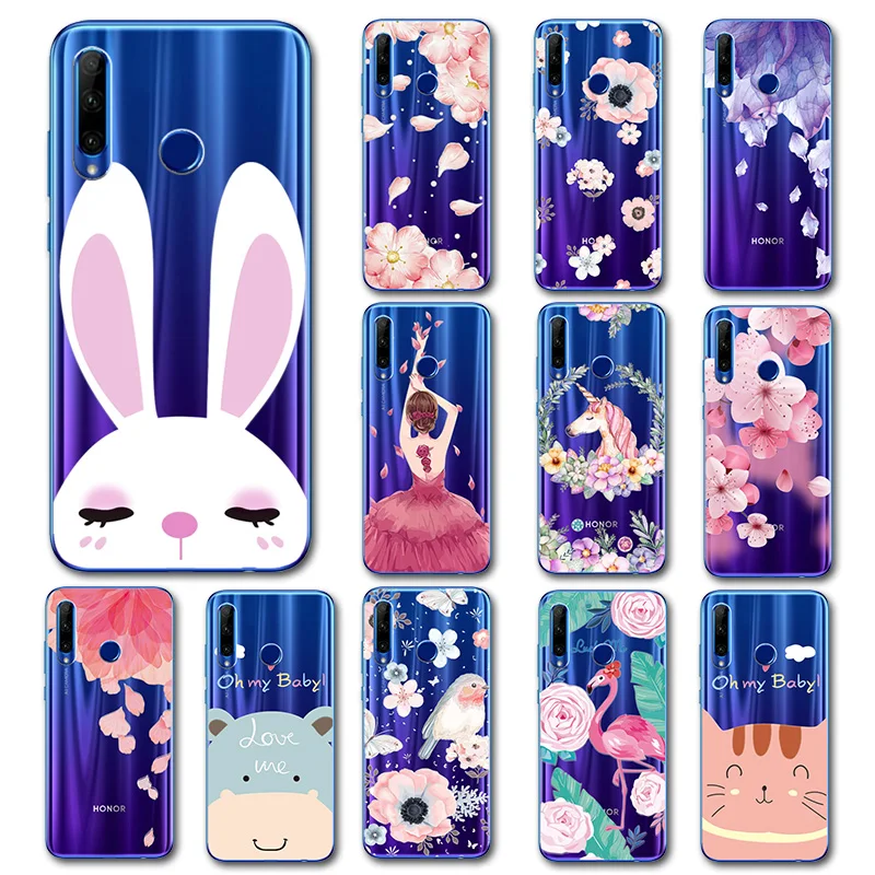 

For Huawei Enjoy 9S Case Cover 3D Relief Print TPU Soft Phone Cases Coque For Huawei Honor 10i HRY-LX1 20i HRY-TL00T Funda Lace