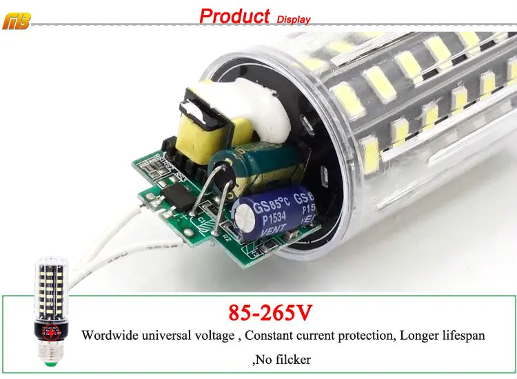 Светодиодный светильник SMD 5736 E27, светодиодный светильник 3 Вт, 5 Вт, 7 Вт, 9 Вт, 12 Вт, 15 Вт, светодиодный светильник-кукуруза, лампочки переменного тока, 110 В, 220 В, лампада, без мерцания, постоянный ток