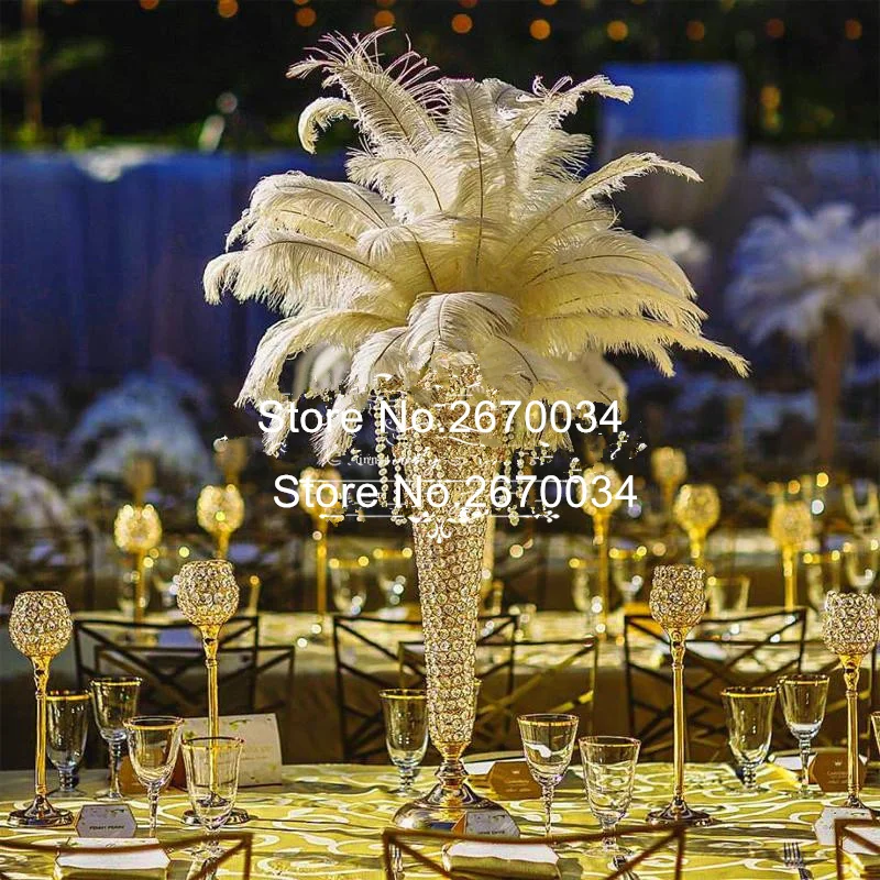 

New style Gold or Silver Crystal Table Centerpiece Flower Stand Wedding centerpieces for event decor sunmood122