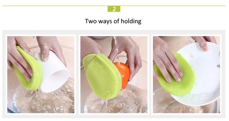 Silicone Dish Washing Brush Repeatable Sweeping Brush kitchen Dish Food Pot Multi-function Washing Brush 6 Colors (15)