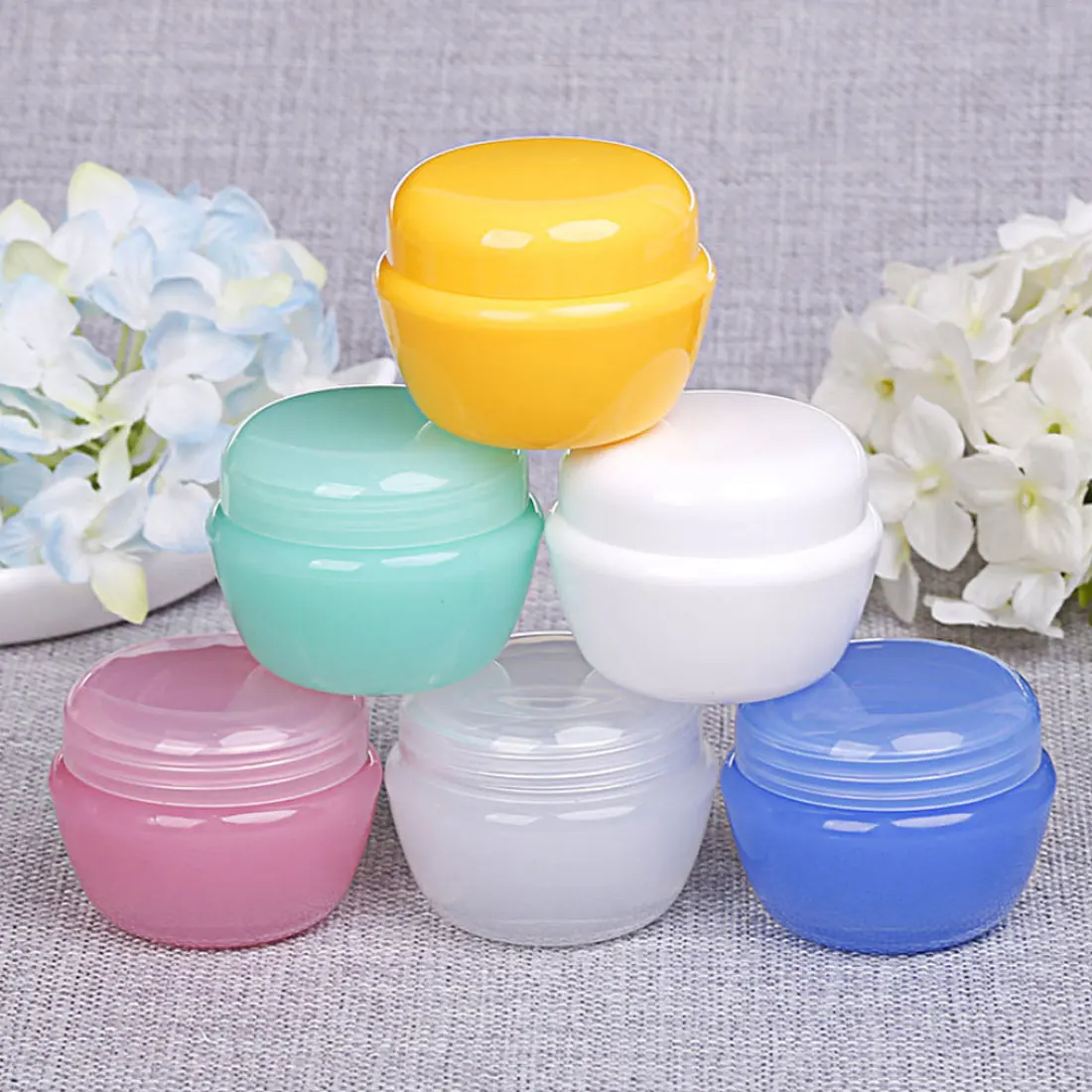 Hot Sale Radom Colors Mini Empty Jar Pots Cosmetic Makeup Inner Lid