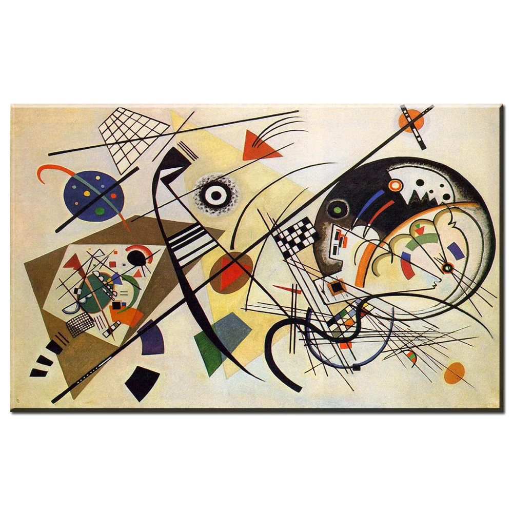 Geometry Design Wassily Kandinsky Art Canvas Print Painting Poster Wall Pictures Living Room