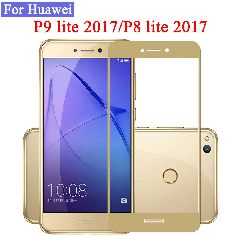 Защитное стекло на для huawei p9 p8 lite 2017 мини tempered glas huawey hawei p9lite p8lite p 9 8 свет screenprotector