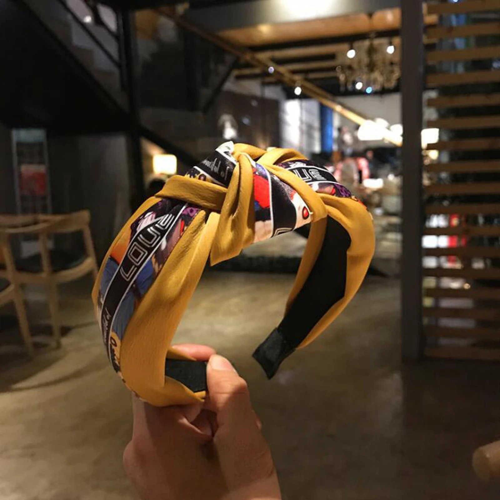 신상품 패션 머리띠 헤어 액세서리 와이드 사이드 리본 스트라이프 매듭 헤어밴드 여성용 터번, 도매Women's Hair