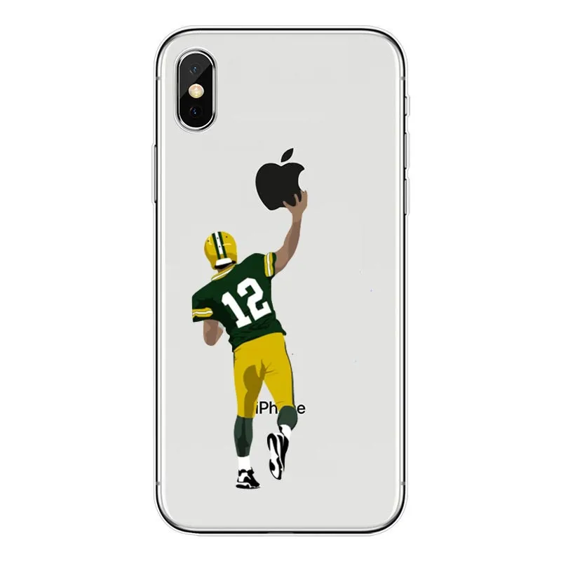 فيوتيبول أمريكانو دا NFL الرجبي الهاتف حالات الفقرة iphone 4 5 6 7 8 X زائد كابا دي ماتي البلاستيك Transparente الصلب cobrir كوكه