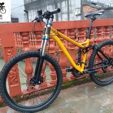 Полная подвеска AM/XC гидравлические тормоза Новые велосипедные штаны для горного велосипеда 24 скорости 26*17 дюймов горный велосипед
