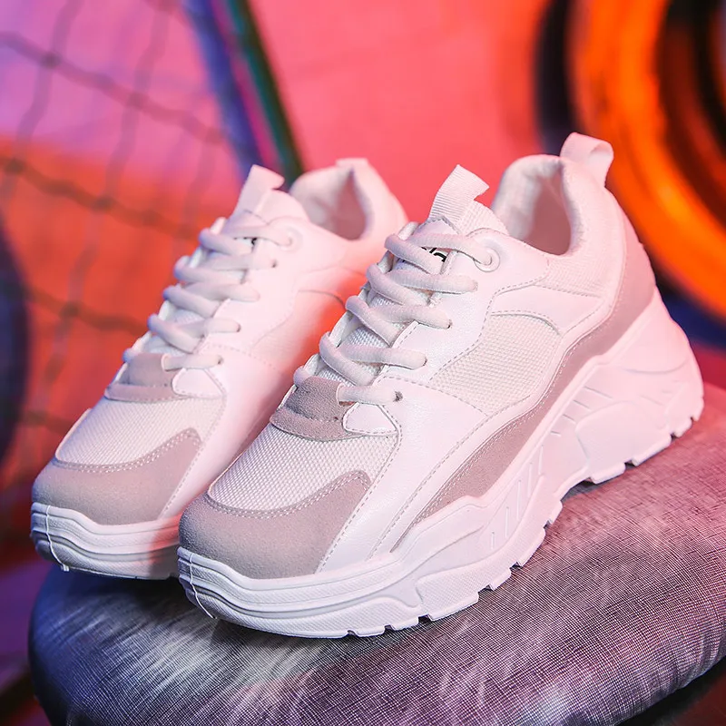 Skup Chunky Sneakers Women 2019 modne buty na platformie kosz Femme Vulcanize buty damskie Casual Krassovki damskie trenerzy buty dla taty