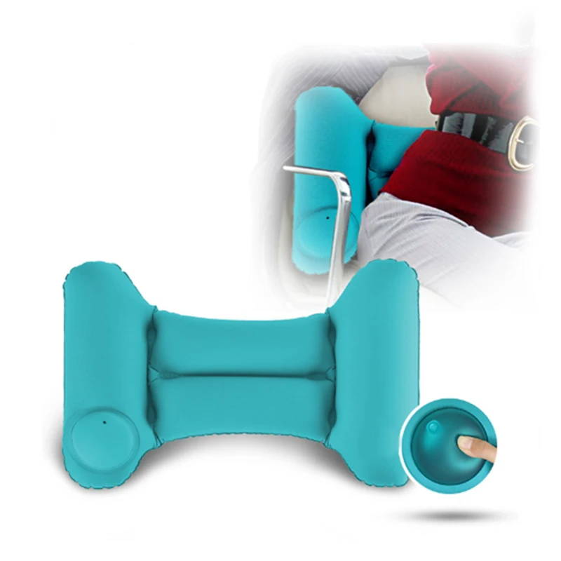 

Inflatable Lumbar Pillow Travel Portable Cushion Aircraft Lumbar Push-Type Automatic Inflatable Waist Car Air Pillow