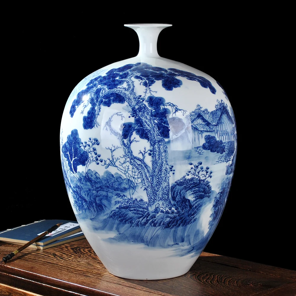 hand painted ceramics famous blue and white porcelain vase decoration