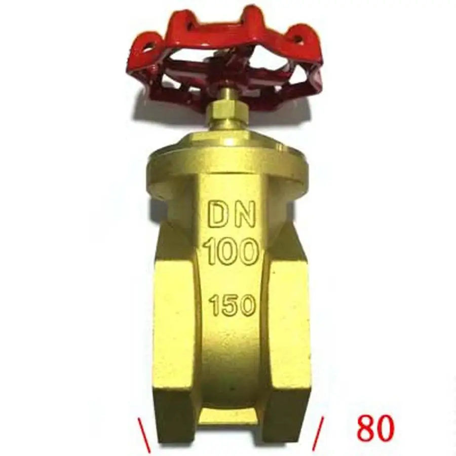 Латунный клапан ворот DN100 " BSPP Женский 16 бар рабочее давление порт размер 67 мм