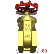 Латунный клапан ворот DN100 " BSPP Женский 16 бар рабочее давление порт размер 67 мм