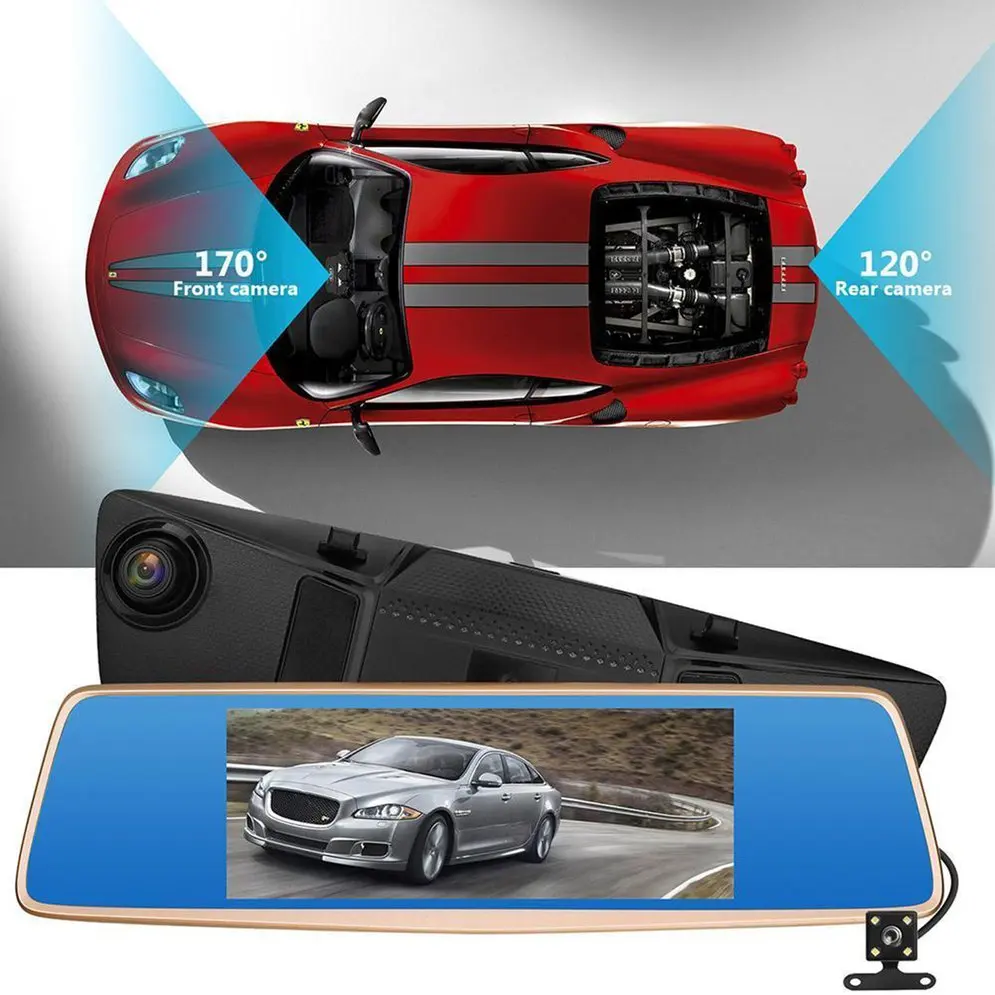  7 zoll Professionelle 1080P Auto DVR GPS Auto Rückspiegel Monitor Reverse Kamera Fahrzeug Fahren Re
