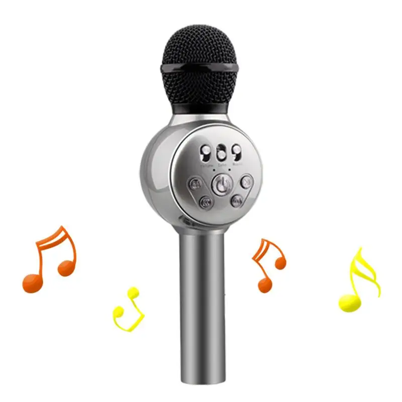 Детский беспроводной Bluetooth микрофон ручной портативный Красочный микрофон с подсветкой KTV пение караоке аудио устройство плеер - Цвет: C