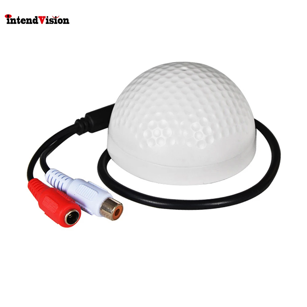 

Intendvision Golf Shape CCTV Microphone Mini Audio Pickup 100sqm Audio Monitor Range For Security CCTV Camera IDS09 4pcs/set