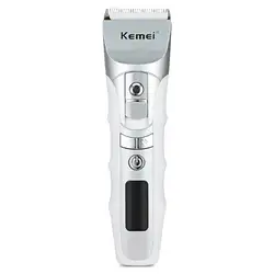 Kemei KM-838 Перезаряжаемые машинка для стрижки волос ElectricTrimmer с ЖК-дисплей Дисплей