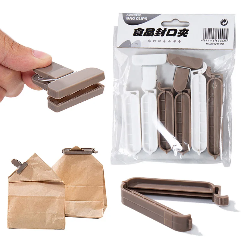 

Eight large sealed practical clips plastic food clips snack bags keep fresh food preservation clip seal clip kitchen accessories