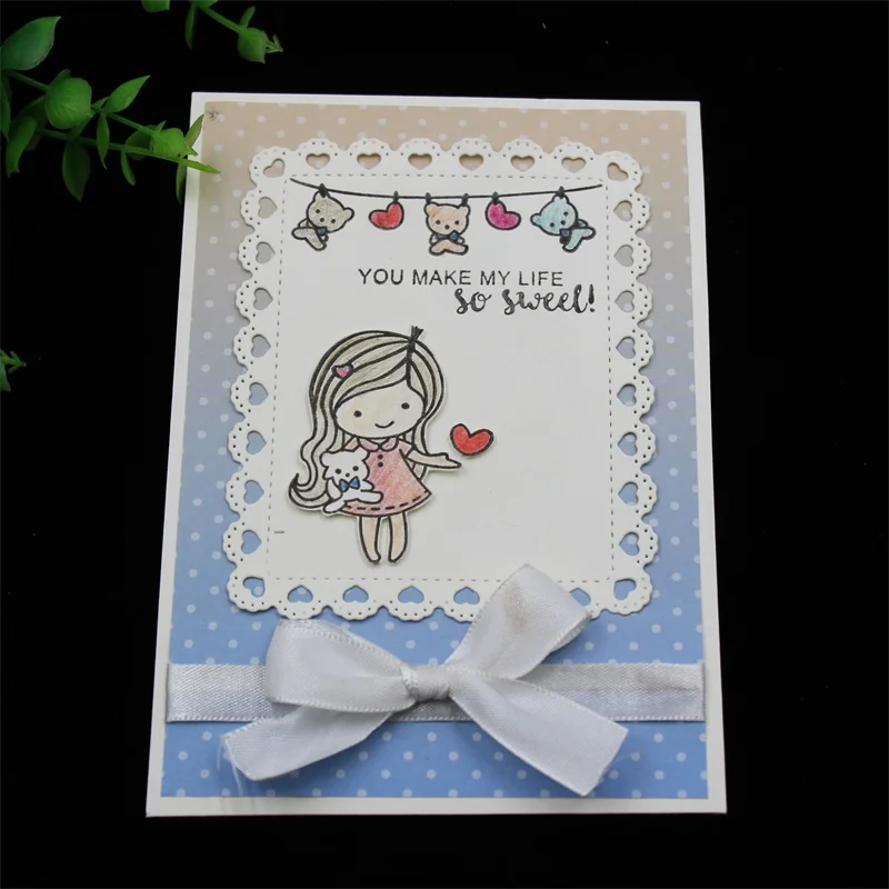 

KSCRAFT Heart Rectangle Frame Metal Cutting Dies Stencils for DIY Scrapbooking/photo album Decorative Embossing DIY Paper Cards