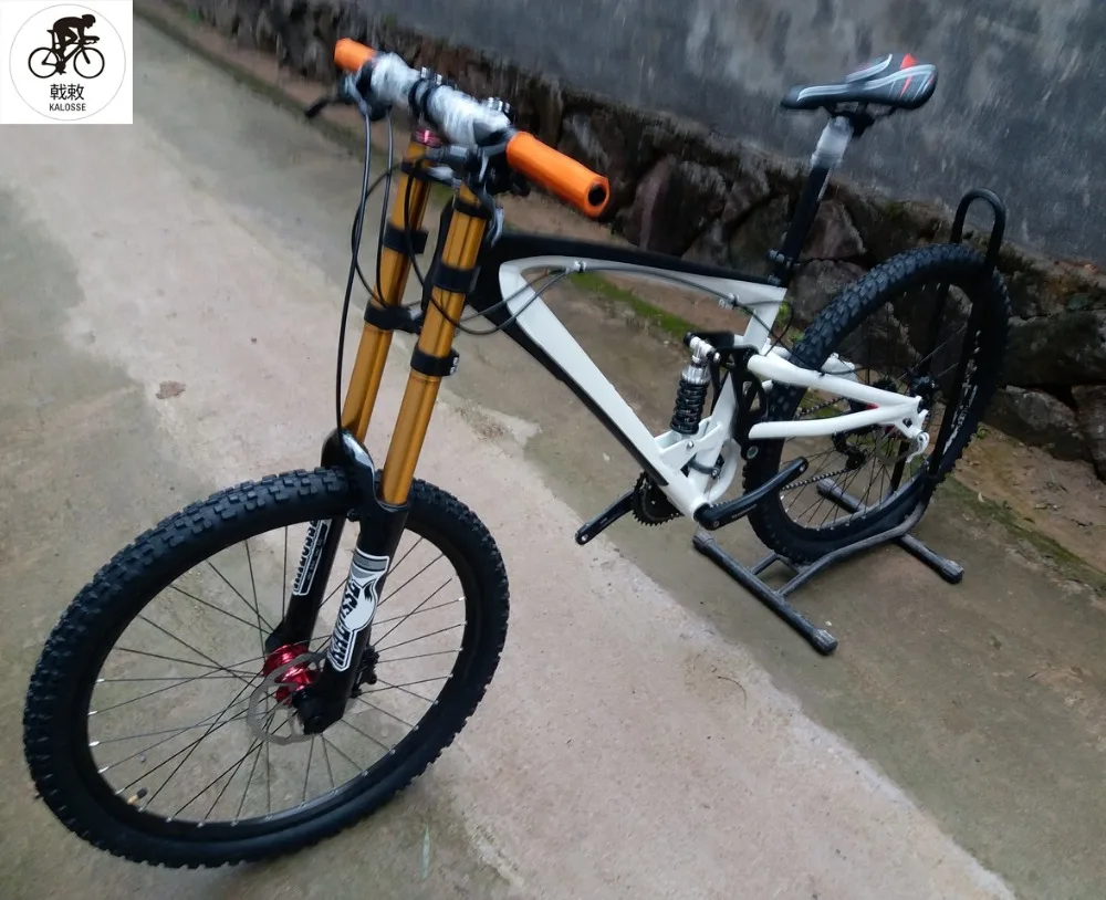 Flash Deal Kalosse SLX 22 speed full suspension bicycle   Hydraulic brakes    mountain bicycle Downhill  DH mountain bike 26*2.35inch 3