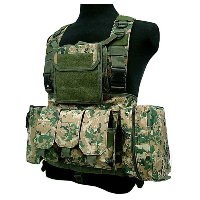 FSBE LBV несущий Molle штурмовой жилет RRV нагрудный ремень для пейнтбола боевой жилет Molle - Цвет: Digital Woodland