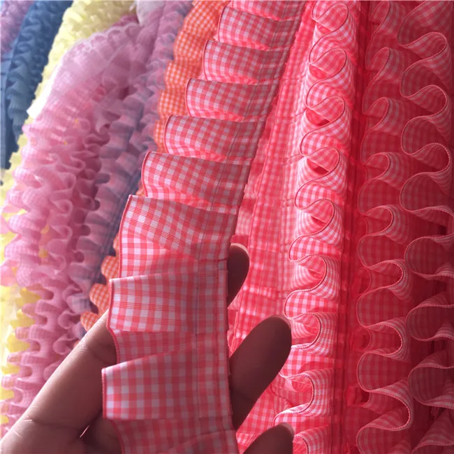 10y High Quality Lattice Pleated Ruffle Lace Trim DIY Handmade Pillow Sofa Curtain Doll Clothes Skirt Accessories Material | Дом и сад