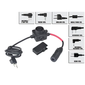 

Z-TAC Tactical PTT COMBAT Series Push-to-Talk For Headset Z134 for Wargame Tactical Headphones Accessories Midland Kenwod PTT