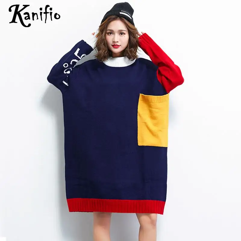 

Kanifio Brand Women Plus Size Casual Sweater Dress Ladies Fashion Loose Knitted Dresses Pullovers Female Top Tunic Vestidios 6XL