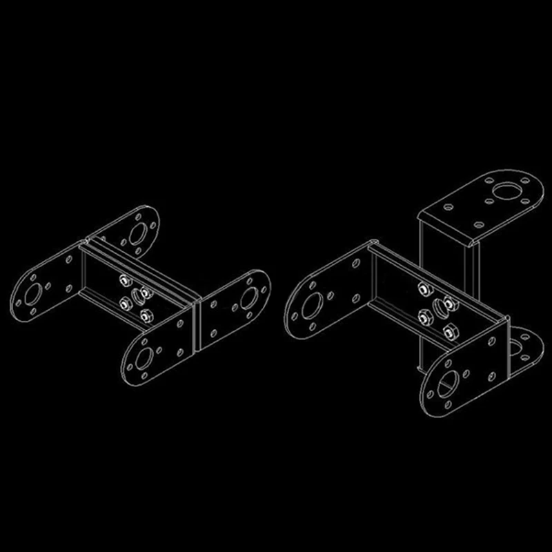 Высокое качество Универсальный 1,2 мм Servo Bracket PTZ робот-манипулятор DIY робот крепление для RC модель Quadcopter вертолет запчасти