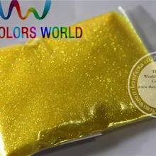 TCR332 0,2 мм фантастический переливающийся желтый цвет блеск порошок для ногтей, Татто искусство украшения DIY порошок