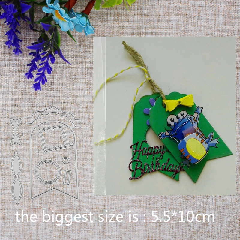 

New Creative Lable Tags Irregular Figure Cutting Dies for Gift Scrapbooking Embossing Stencil Template DIY Craft for 55x100mm