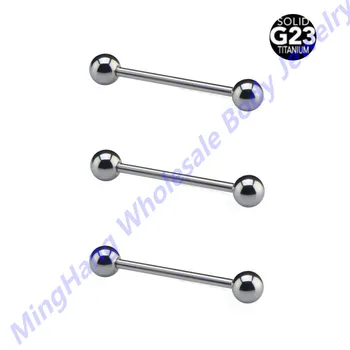 

G23 Titanium 14 Gauge And 16 Gauge Tongue Ring Ear Helix Tragus Cartilage Stud Piercing Body Jewelry 10pcs/lot