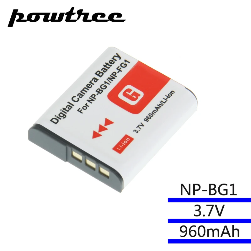 

3.7V 960mAh NP-BG1 NPBG1 Camera Battery For SONY DSC W130 W210 W220 W300 H10 H50 H70 W290 HX7 HX10 HX30 WX10 H55 HX9 T20