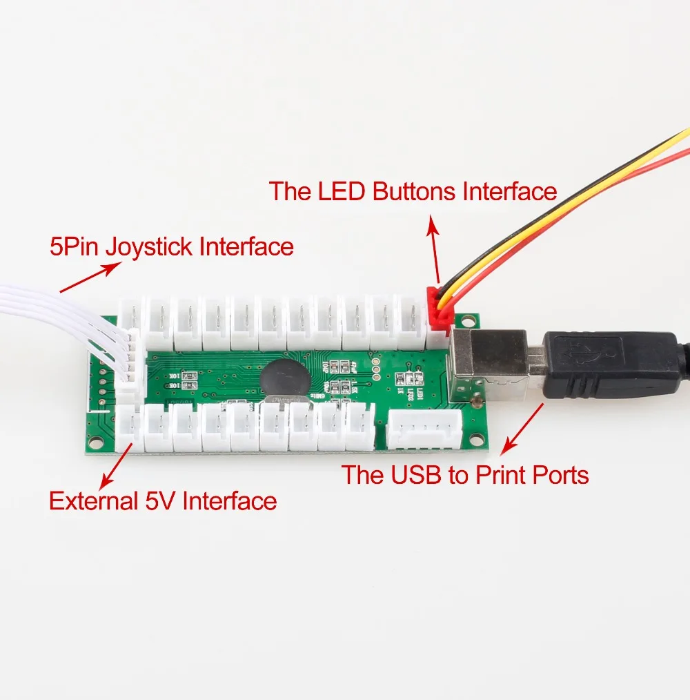 Аркада Управление Панель Китай Sawna джойстик + 19 x Chrome кнопки USB энкодера к Raspberry Pi Retropie 3 модели B проекта DIY