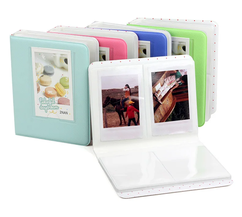 Конфетный цвет 64 кармана 3 дюймов фотоальбом Fujifilm Instax Mini films Instant Mini 9 8 7s 70 25 90 кредитное имя держатель для карт